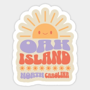 The Sun Smiles on Oak Island, North Carolina Sticker